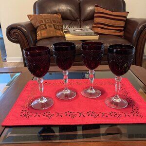 Antique Ruby Water Goblets